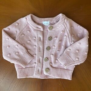 EUC Jamie Kay pink bubble cardigan 0-3 months